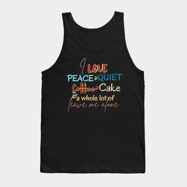 Introvert coffee and cake lover Tank Top by Kikapu creations